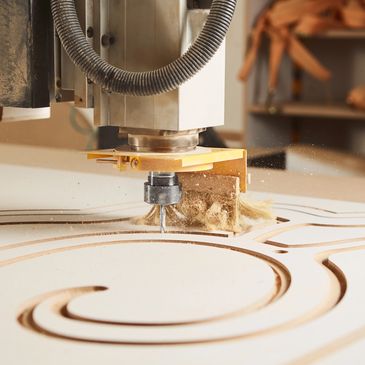 CNC precision cutting of joinery and  cabinetry.