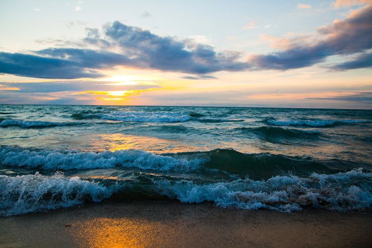 Beach with a sunrise