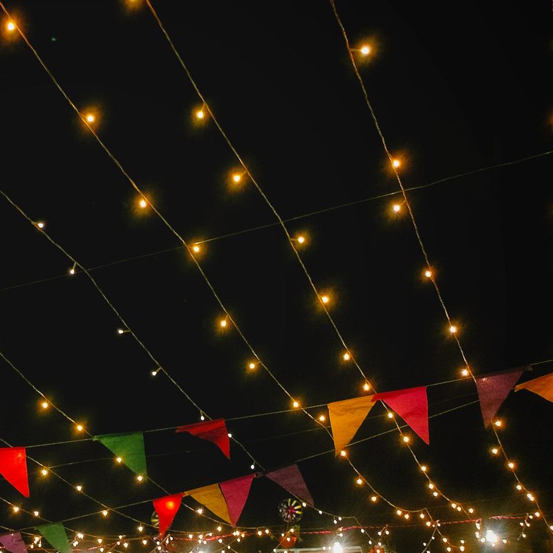 Rooftop decor of a concert