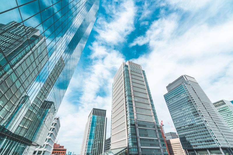 Office building in the Marunouchi business district Tokyo, Japan