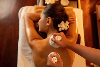 lady on massage table