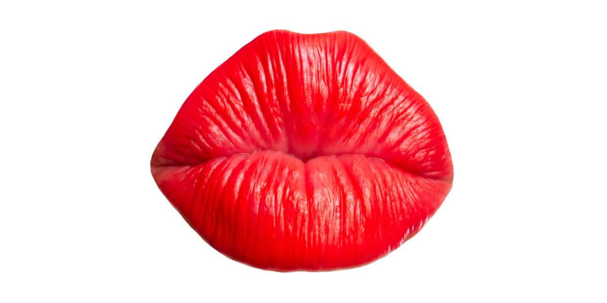 A close up of red lips
