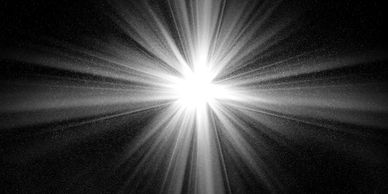 A light coming with  black background