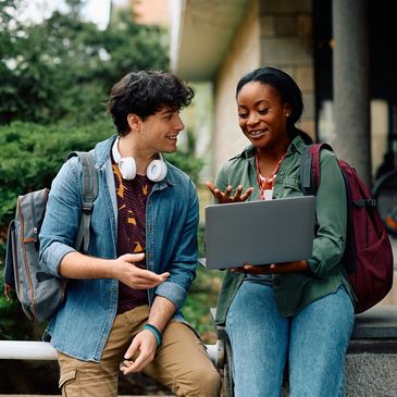 A photo of two college students.