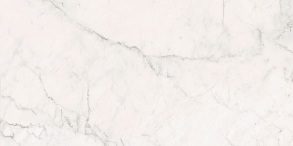 White marble surface with subtle gray veining.