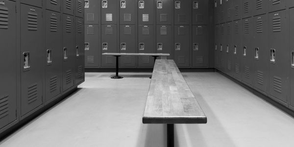 Gym class locker room 
