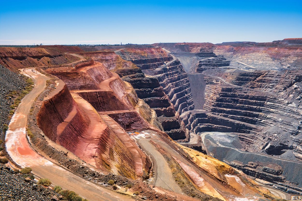 Open Pit and blue skies.