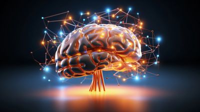 Illustration d'un cerveau avec connexions neuronales représentant l'évaluation neuropsychologique