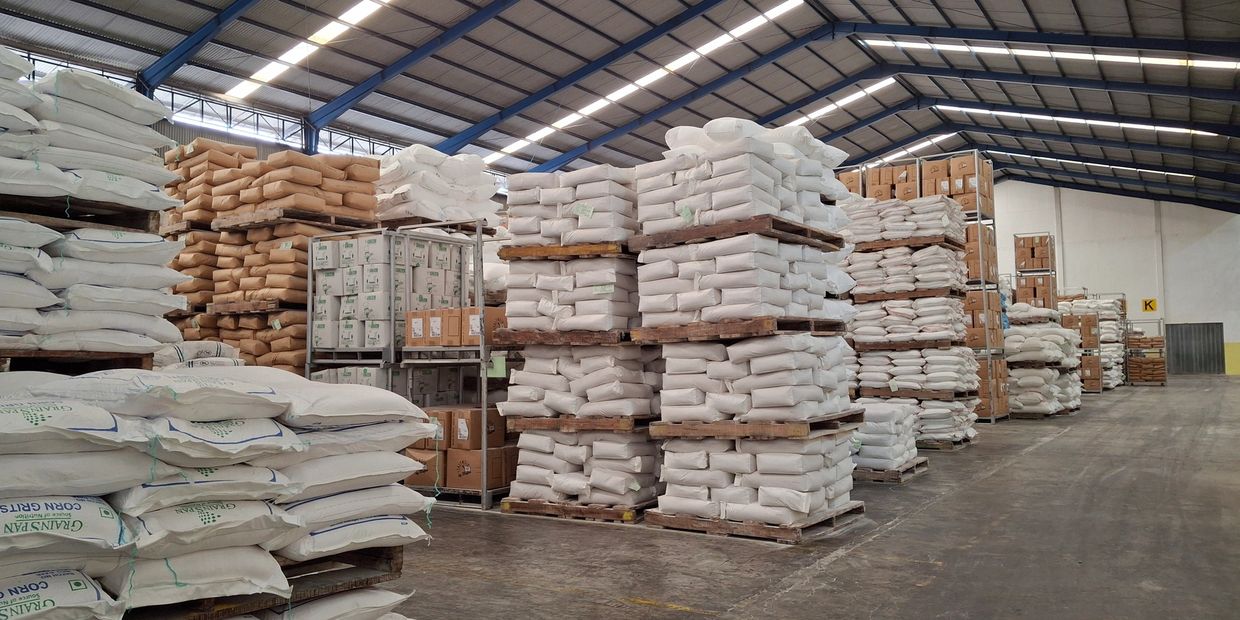 Stacks of shippable commodities