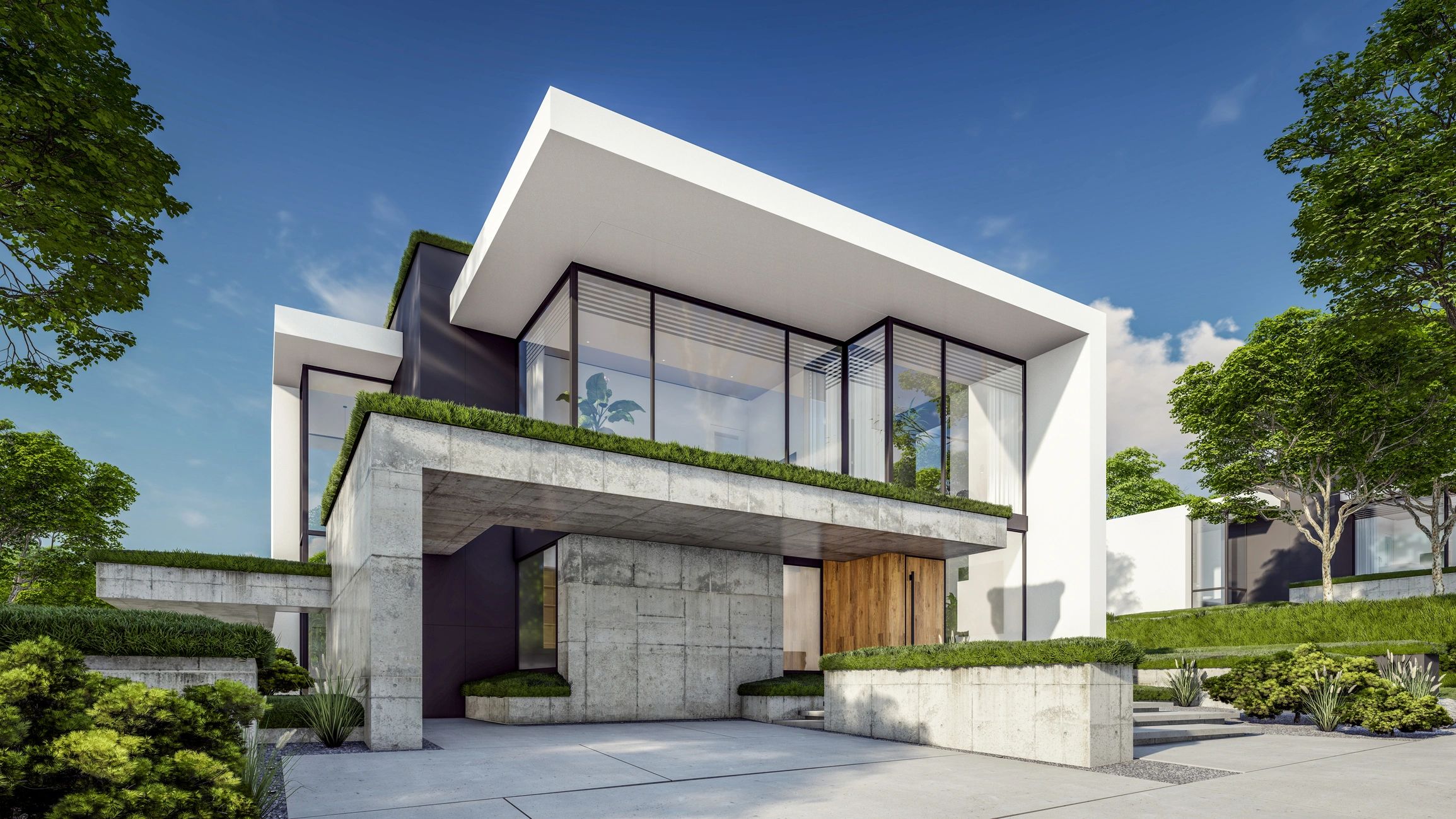 Modern home conceptual design. 