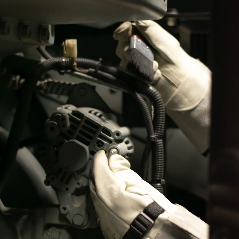 Professional engineer service maintenance generator,inspection checklist mechanic,factory industry concept.