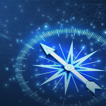 Compass in the sky. Astrology.