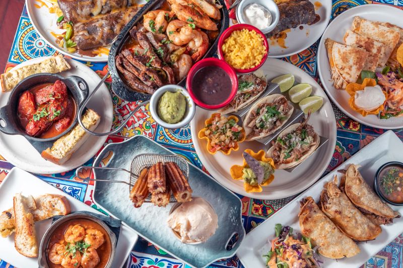 A variety of food items are displayed in an appetizing way.