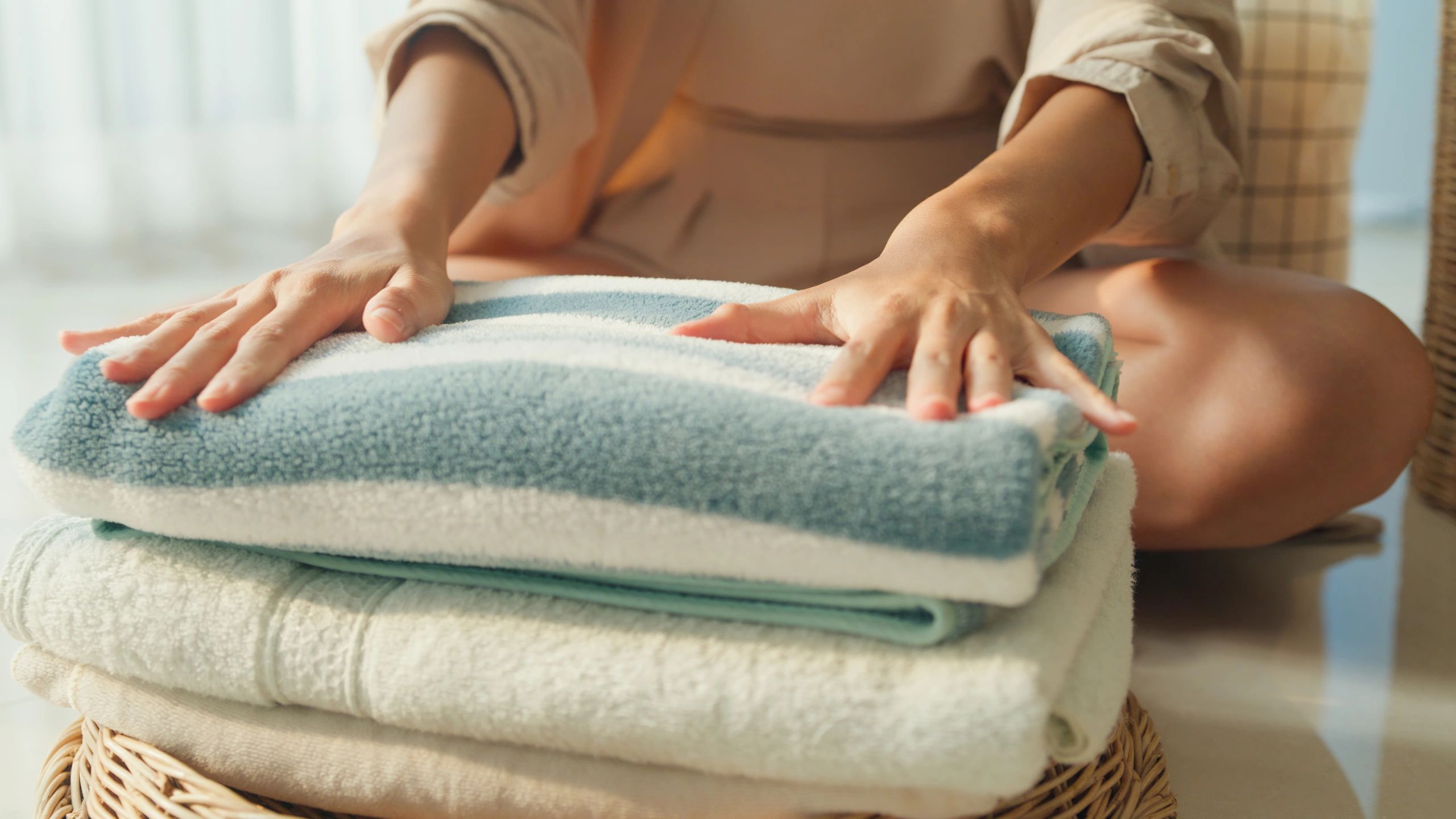 clean folded laundry