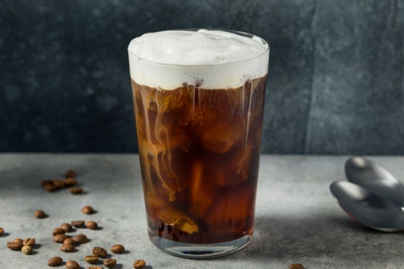 Refreshing Cold Foam Cold Brew Coffee with Ice