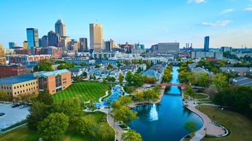 Aerial view of Indianapolis