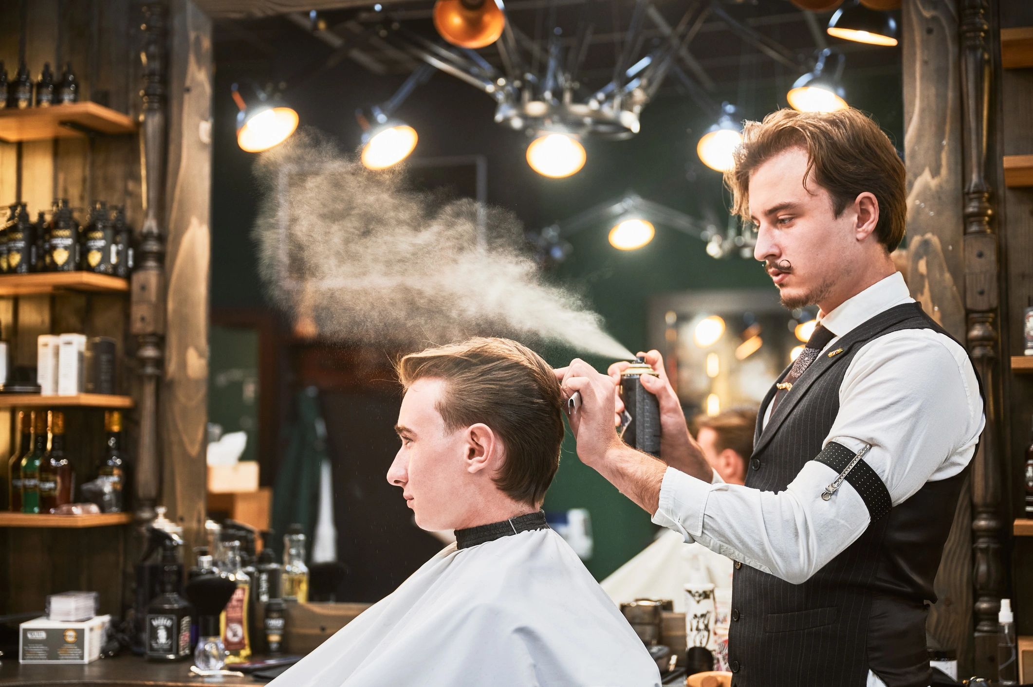 Barbershop hair cut.