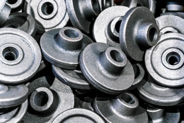 Close-up of metal industrial parts.