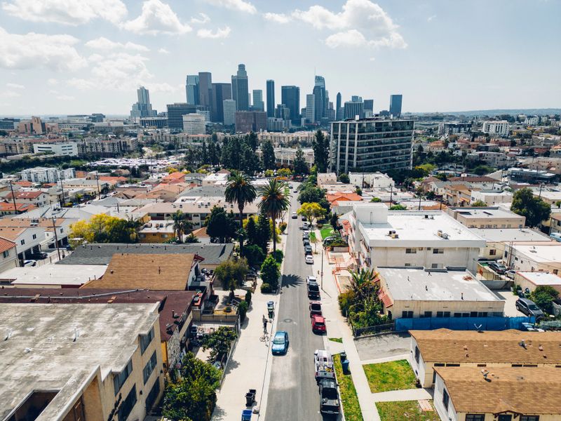 DTLA view skyline.