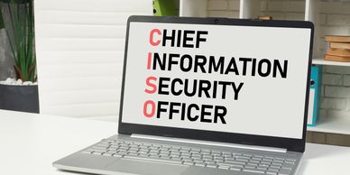 Chief Information Security Officer tab on laptop 