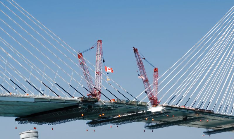 The Gordie Howe International Bridge, is expected to be fully constructed and open for business by 2024/2025.   The bridge will link Detroit, Michigan with Windsor, Ontario.