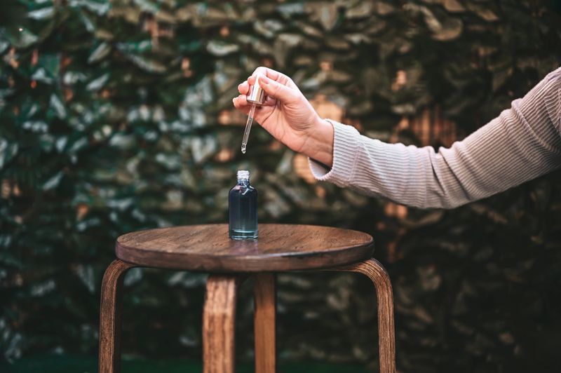 pipette with a drop of serum