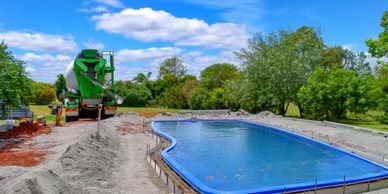 pool and dirt around it