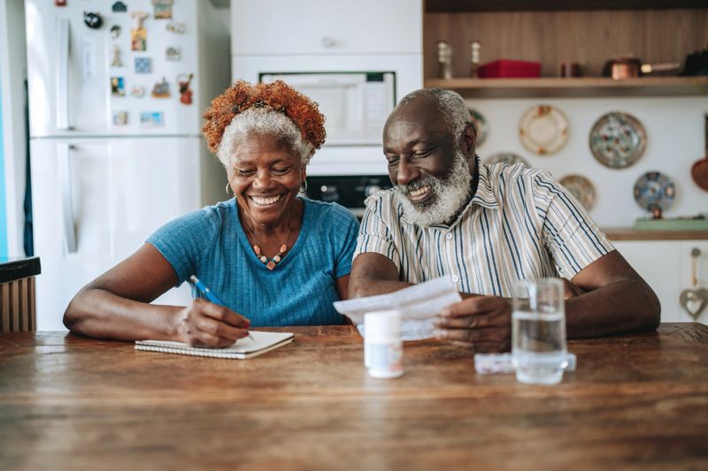 senior couple medication at home