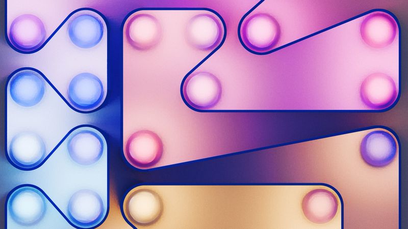 Colorful geometric shapes, abstract background