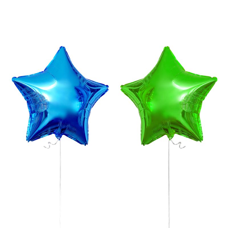 colored balloons on sticks, isolate on a white background