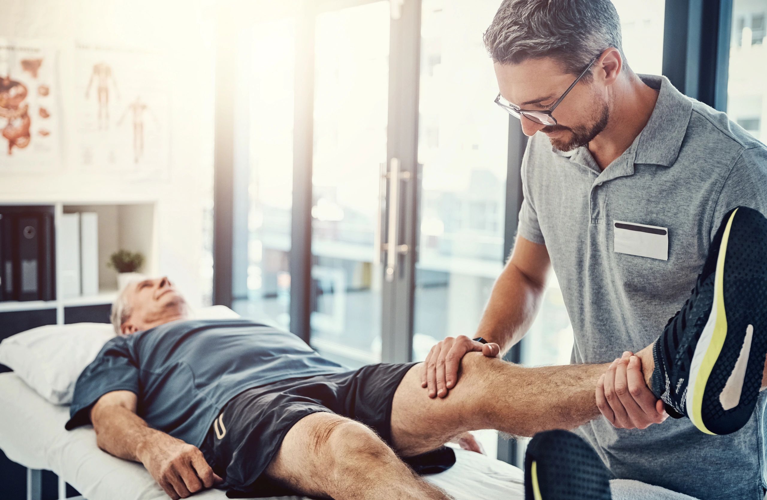 Physiotherapist treating a patient in Cranbrook