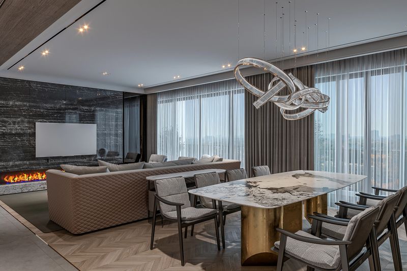 Luxurious Dining Room Decor Enhancing the Space with a Craft Wooden Table and Chic Chairs