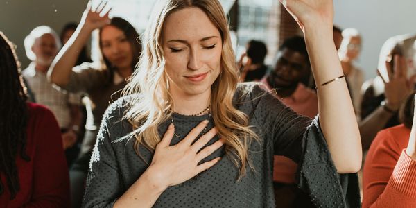 Feeling the power of God in prayer. 
