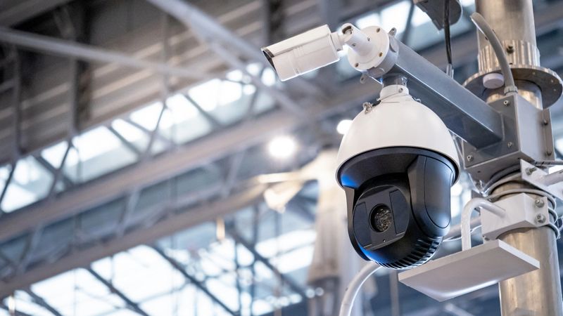 CCTV surveillance security camera video equipment for security system in public building such as airport terminal, office, hotel, apartment