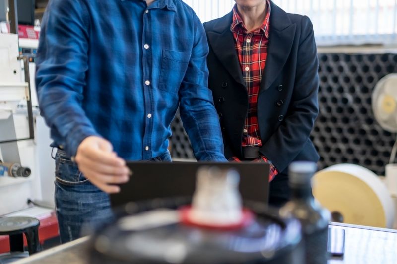 Printing is a complex process that requires a lot of knowledge. Workers in a printing shop who service the machines and check the quality of printing.