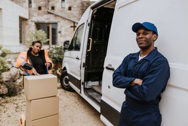 Friendly movers with dolly