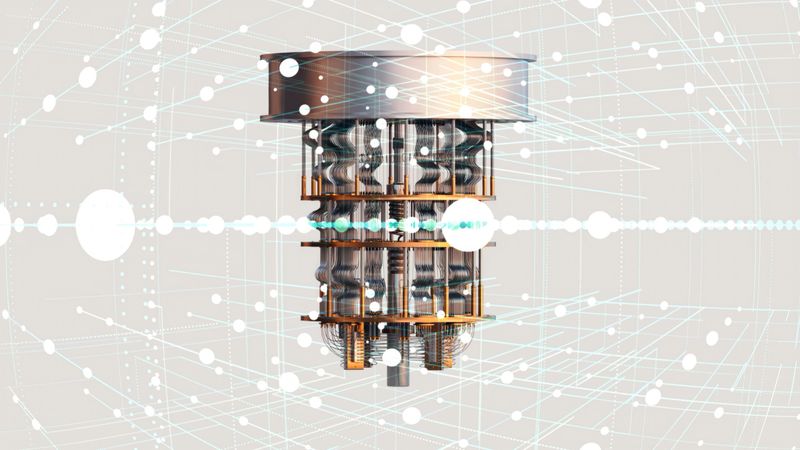 Quantum computer in abstract technological environment.