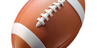 Close-up of an American football.