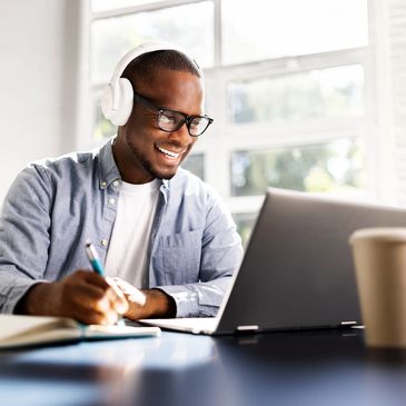 student studying