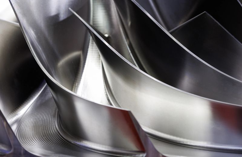 Stainless steel metal part background