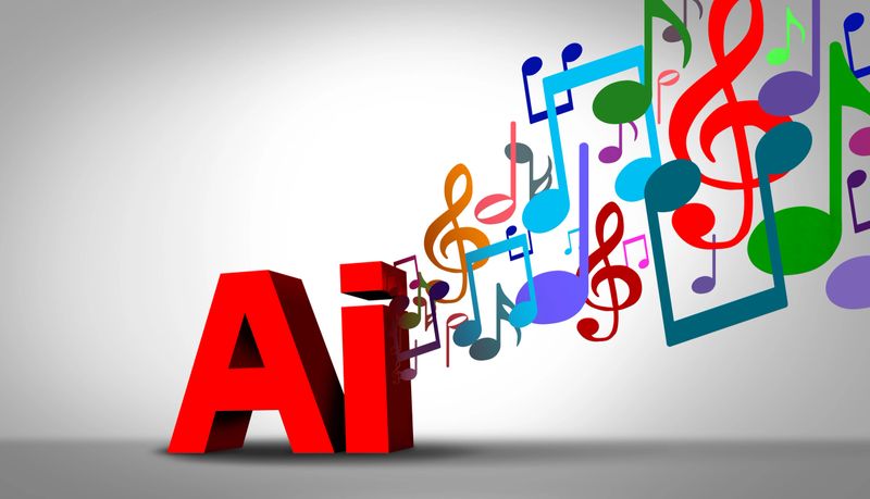 AI and the music industry Technology as artificial intelligence used in making songs or tunes associated with computer machine learning.