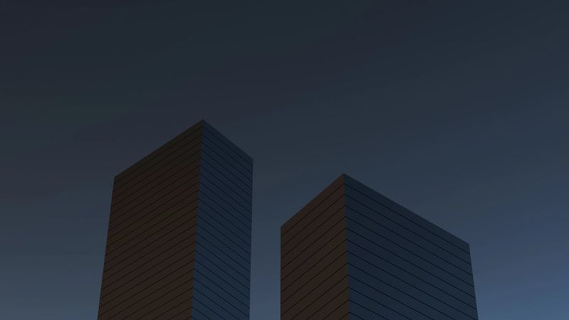 Futuristic house design,silhouette high rise,skyscraper,tower at night in the dark,wallpaper,banner.3D render