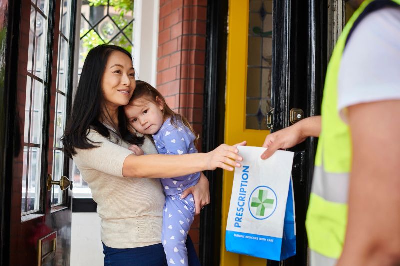 pharmacy delivery for mother with ill child