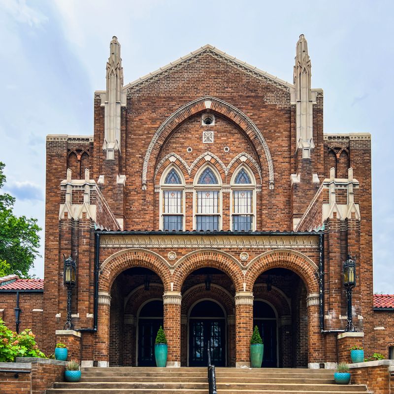 Historical Church Exterior Views. Located in the heart of St. Louis, Missouri, USA, directly across from Forest Park. Beautiful architectural detail. Eighth Church of Christ, Scientist.