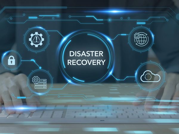 Digital disaster recovery interface visualization.