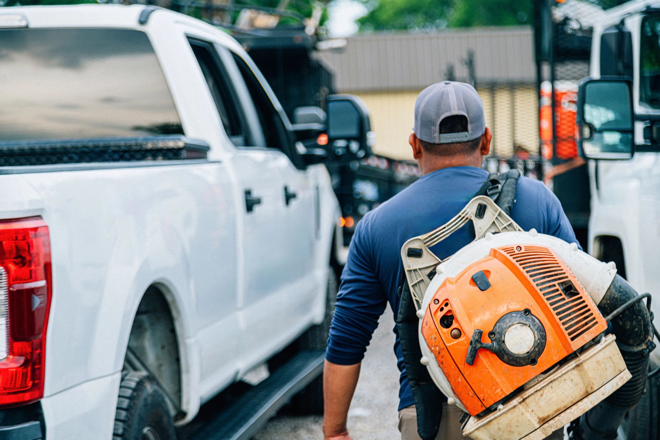 Employee with equipment 