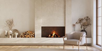 Contemporary fireplace