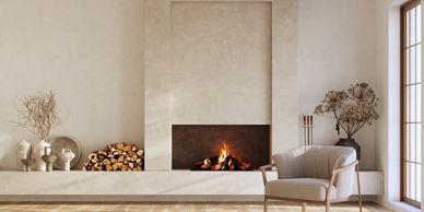 Contemporary fireplace