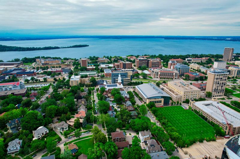 Downtown Madison from the air