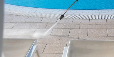 Pool deck and paver cleaning in Boca Raton, Florida